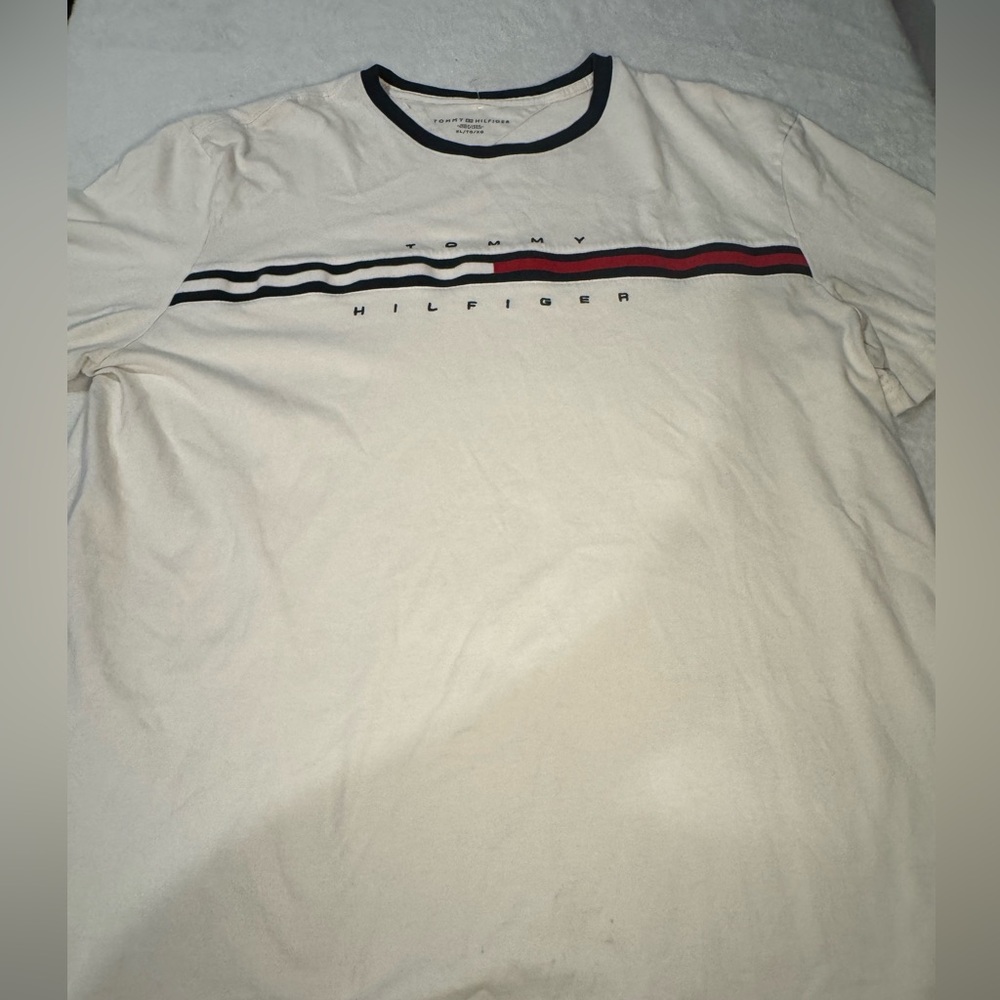 Tommy Hilfiger Shirt Mens XL Navy Blue H Flag Logo Crew Neck Tee T-Shirt New